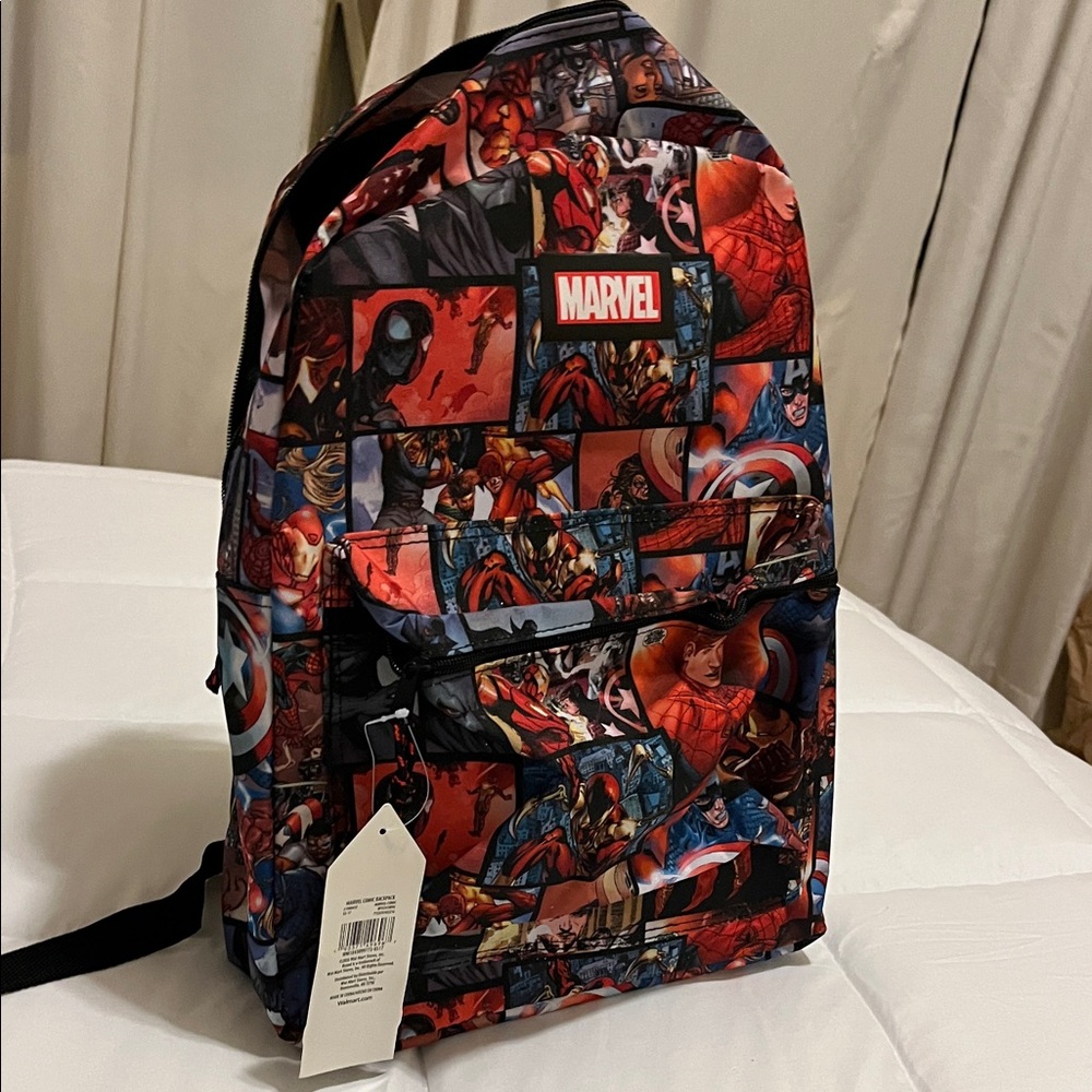 Marvel Comic Collage Backpack - Red and Black